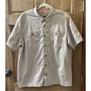 5.11 Tactical Flex-Tac Twill Short Sleeve Shirt Gray Size Large Vented Sides
